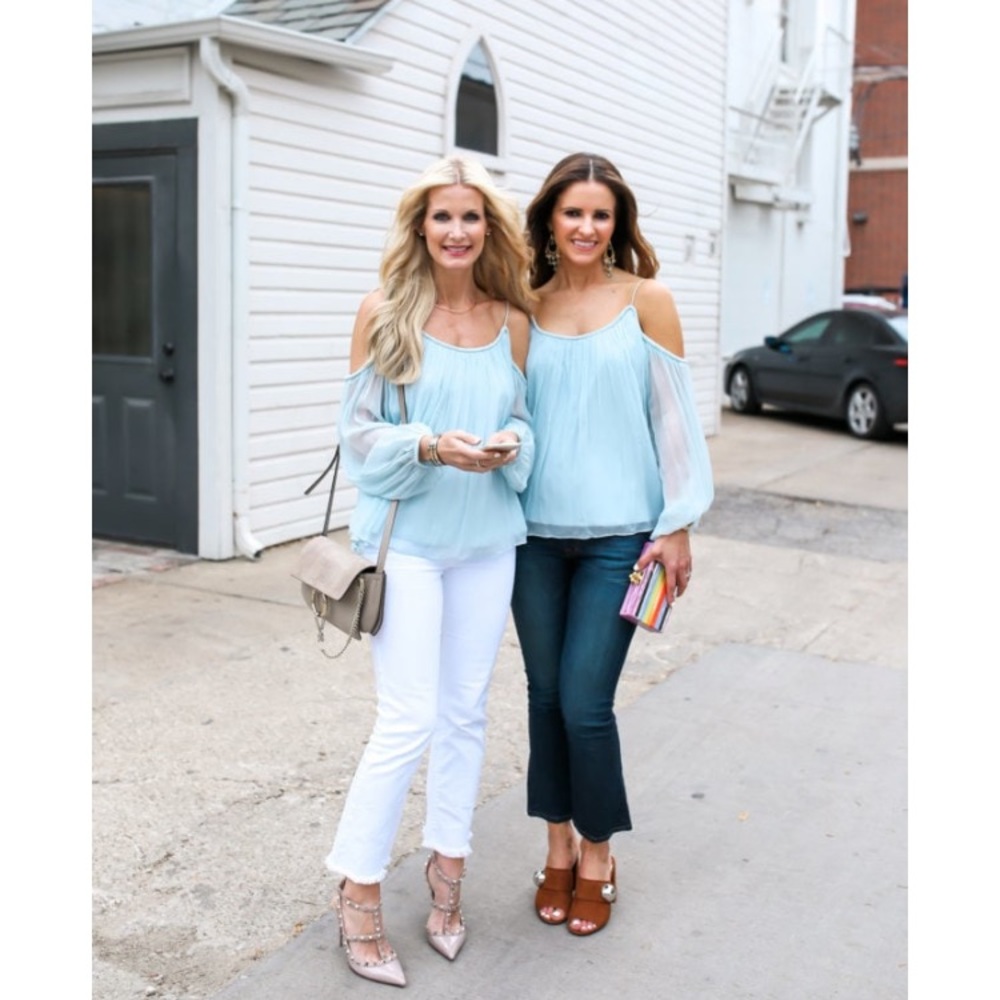 Elizabeth and James cold shoulder blouse